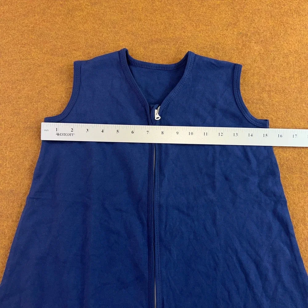 Fiemöl Baby XL 18-24 Months Navy Blue Cotton Sleeveless Zipper Sleep Sack New